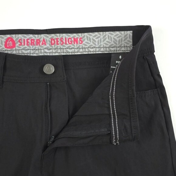 NWT Sierra Designs Women's Black Capri Tapered Active Pant Stretch Size 6 - Picture 4 of 15